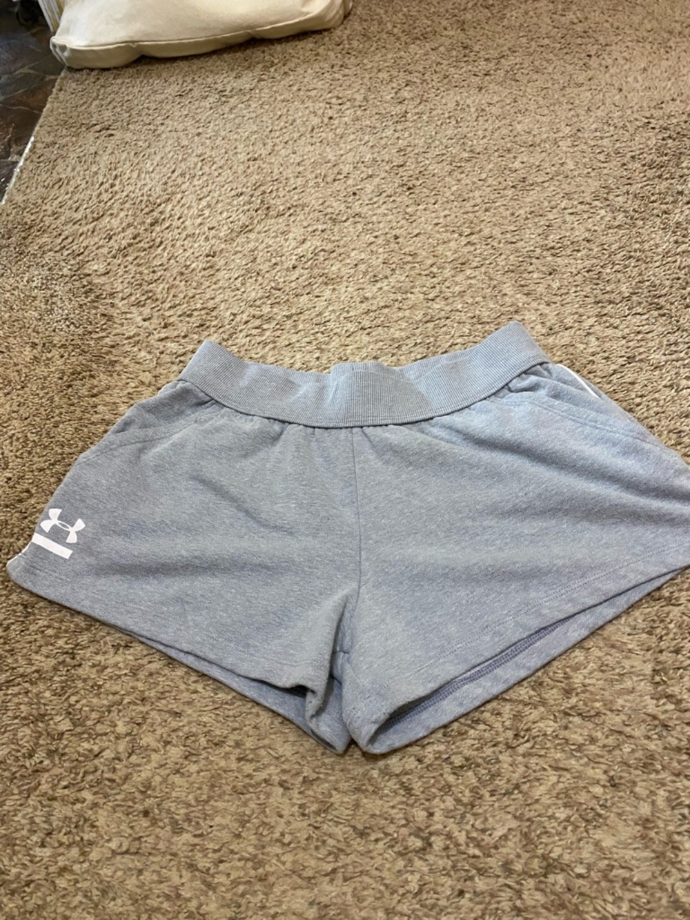 Under Armour Women's Light Heather Gray Athletic Shorts